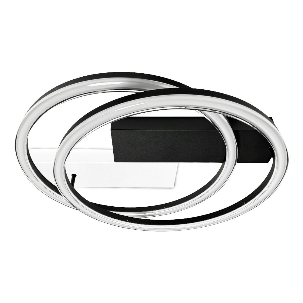 Светильник LED smart BRIONI-R с пультом 80Вт 3000-5000K 5000Lm Круглый Черный 220695